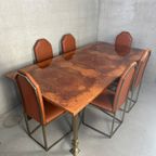 Vintage Design Regency Eettafel + 6 Stoelen – Belgochrom thumbnail 3