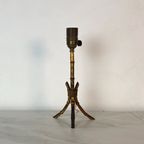 Bijzonder: Tafellampje Vintage / Antiek. 40S 50S Bamboe Tripod Vintage. thumbnail 14