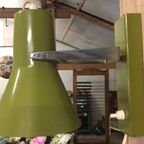 Vintage Wandlamp, Lamp Olijfgroen thumbnail 2