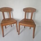 2 Vintage Houten Stoelen thumbnail 2