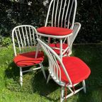 4 Akerblom Sweden Stoelen. Geweldige Vintage Spijlen Stoelen. Scando! thumbnail 5