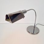 Vintage Bureaulamp Smoke Zilver Italy ’70 Regency Design thumbnail 6