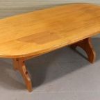 Vintage Grote Massief Grenen Eettafel, Ovaal, 180 X 90 Cm thumbnail 7