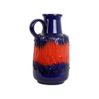 Vintage West Germany Aardewerk Scheurich Blauw Oranje Fat Lava 408-40 thumbnail 2