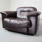 Pair Of De Sede Ds-101 Leather Lounge Chairs thumbnail 4