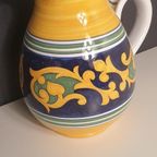 Schitterende Aardewerk Keramiek Deruta Kan Geel Met Blauw thumbnail 6
