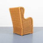 Vintage Italian Design Wicker Lounge Armchair / Fauteuil thumbnail 6