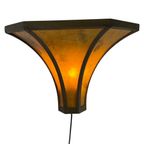 Art Deco - Stained Glass Wall Sconce - Bronze Frame - Marbled Like Glass thumbnail 3