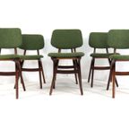 Set 6 Scissor Chairs Stoelen Attr Louis Van Teeffelen Vintage thumbnail 17