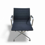 Ea 107 / 108 Alu- S / Eames / Vitra Office Chair / Black Hupsak Fabric / Chrome Frame thumbnail 11