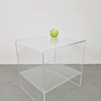 Vintage Design Nachtkastje Side Table Kristal Acryl Italy thumbnail 3