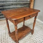 Antiek Brocante Tafeltje Sidetable Met Lade 70 X 73 Cm thumbnail 8