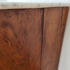 Vintage Frans Dressoir Commode Ladekast Badkamermeubel Met Marmer Blad 703 thumbnail 9