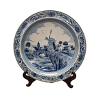 Royal Goedewaagen Blue Delft Keramieken Wandbord Met Molen thumbnail 2