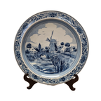 Royal Goedewaagen Blue Delft Keramieken Wandbord Met Molen thumbnail 5