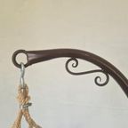 Vintage Rotan Hangend Baby Wiegje Schommel Bedje. thumbnail 3