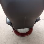 Verstelbare Bruin Leren Relaxfauteuil Met Voetenbank thumbnail 5