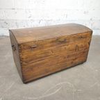 Grote Antieke Houten Kist thumbnail 4