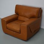Roche Bobois Clubfauteuil In Tan/Cognac Nekleer thumbnail 6