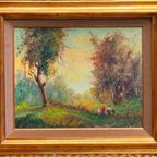 Schilderij "Boslandschap". thumbnail 4