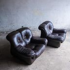 2 Midcentury Leather Club Chairs thumbnail 2