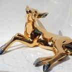 24 Karaats Goud Porseleinen Beeld Hert Vintage Oro Zecchino thumbnail 9