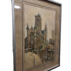 Aquarel Van Gent Nicolas Markovitch, Circa 1930 thumbnail 8