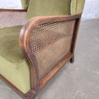 Mid-Century Fluwelen Fauteuil thumbnail 5