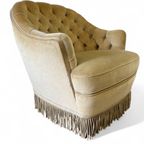 Vintage Fauteuil / Eenzit / Clubzetel Met Franjes thumbnail 3