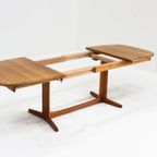 Vintage Deense Ovalen Uitschuifbare Eettafel Tafel Massief Teak 1960S thumbnail 3