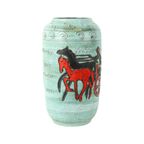 Zeldzame Scheurich Vaas Xl West Germany Paard Strijdwagen 546-50 thumbnail 8