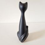 Vintage Kat Beeld Zwarte Kat Poes Beeldje thumbnail 6