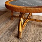 Rotan Bamboe Salontafel Met Marmer Look Vintage thumbnail 3