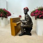 Vintage 2delig Jazz Beeld: Pianospeler En Piano thumbnail 2