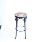 Vintage Thonet Rattan Barstool thumbnail 3