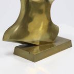 Solid Brass Sculpture African Woman 1950S thumbnail 8