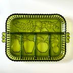 Tapas-, Serveerschaal Glas, Groen thumbnail 3