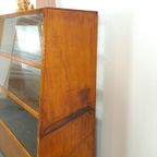 Fineer Toonbank, Winkel Vitrine Met Schuifdeuren, Vintage Vitrinekast thumbnail 6