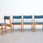 Set Van 4 Vintage Eetkamerstoelen Denemarken thumbnail 13