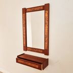 Mid-Century Teak And Copper Hallway Set With Mirror And Shelve, 1960S, Set Of 2 thumbnail 3