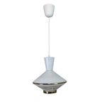 Hanglamp, Met Glazen Kap In Ufo Model, Jaren 50 thumbnail 11