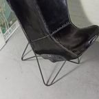 Zwarte Leer Vliender Fauteuil Stoel thumbnail 2