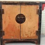 Vintage Antieke Oosters Aziatisch Kastje Wandmeuble thumbnail 3