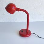 Rode Seventies Bureaulamp Vintage thumbnail 3