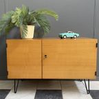 Blond Wood Low Cabinet 1970S thumbnail 2