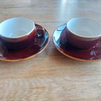 2 Vintage Espresso Kop En Schotels Van Villeroy & Boch Luxembourg thumbnail 2