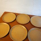 Set Of 6 Grès Light And Speckled * Village Stoneware Dinner Plates thumbnail 7