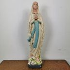 Antiek Vintage Beeld Heiligenbeeld Beeld Maria In Gips 72 thumbnail 4