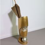 Painted Leeazann70se Umbrella Stand, Ca 1980 Resine / Epoxy / Hollywood Regency Manufactured By T thumbnail 6