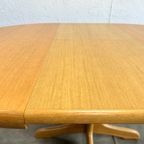 Vintage Ronde Uitschuifbare Eettafel, Licht Eiken. thumbnail 10